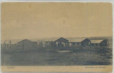 POSTAL DE MARRUECOS. ALCAZAR. BARRACONES DE INFANTERIA Nº 35