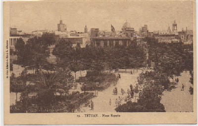POSTAL DE MARRUECOS. TETUAN. PLAZA DE ESPAÑA