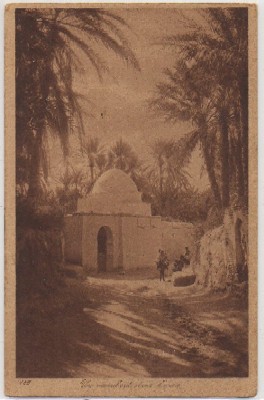 POSTAL DE MARRUECOS. UN MARABOUT DANS L'OASIS