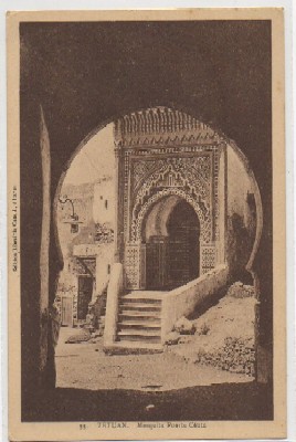 POSTAL DE MARRUECOS. MEZQUITA PUERTA CEUTA