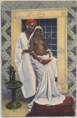 POSTAL DE MARRUECOS. LOS ENAMORADOS