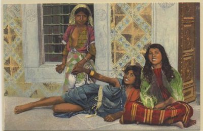 POSTAL DE MARRUECOS. NIÑAS ARABES