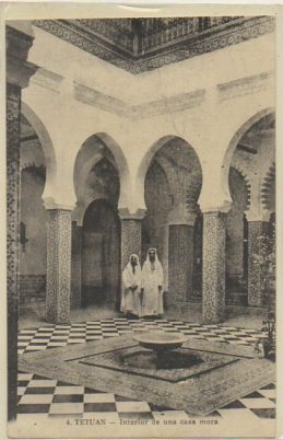 POSTAL DE MARRUECOS. TETUAN. INTERIOR DE UNA CASA MORA Nº 4