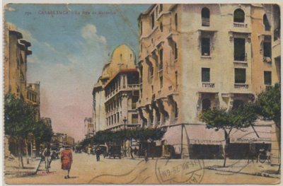 POSTAL DE MARRUECOS. CASABLANCA. LA RUE DE MARSELLE