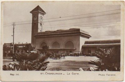 POSTAL DE MARRUECOS. CASABLANCA. LA GARE