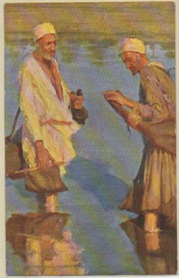 POSTAL DE EGIPTO. PORTEURS D'EAU SUR LE NIL