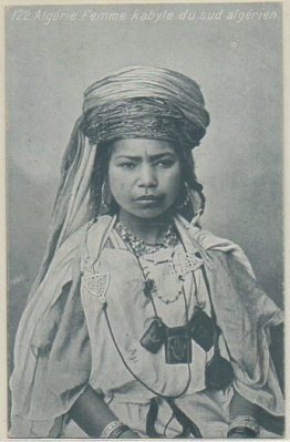 POSTAL DE ARGELIA. FEMME KABYLE DU SUD ALGERIEN