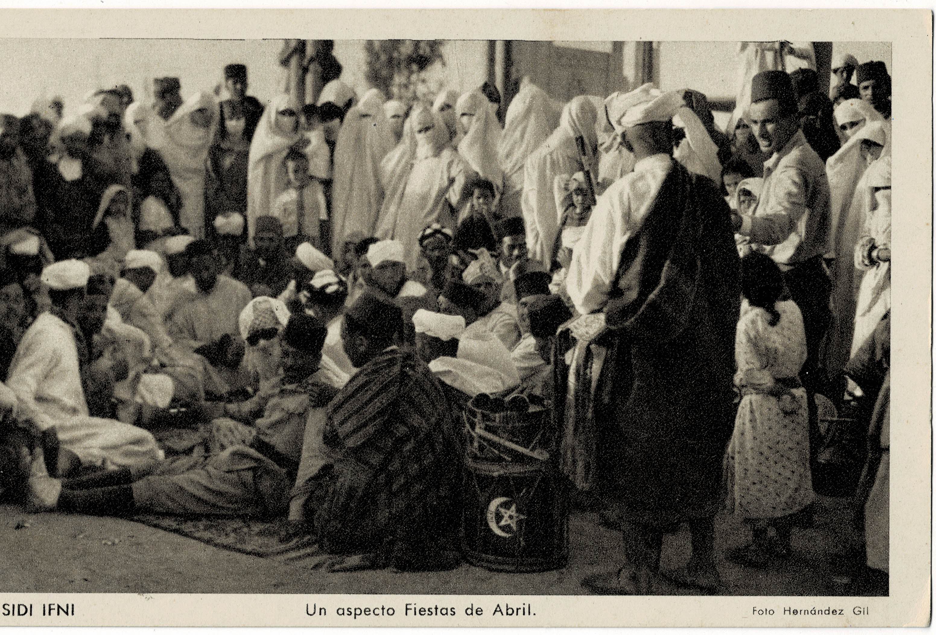 POSTAL DE SIDI IFNI. UN ASPECTO FIESTAS DE ABRIL