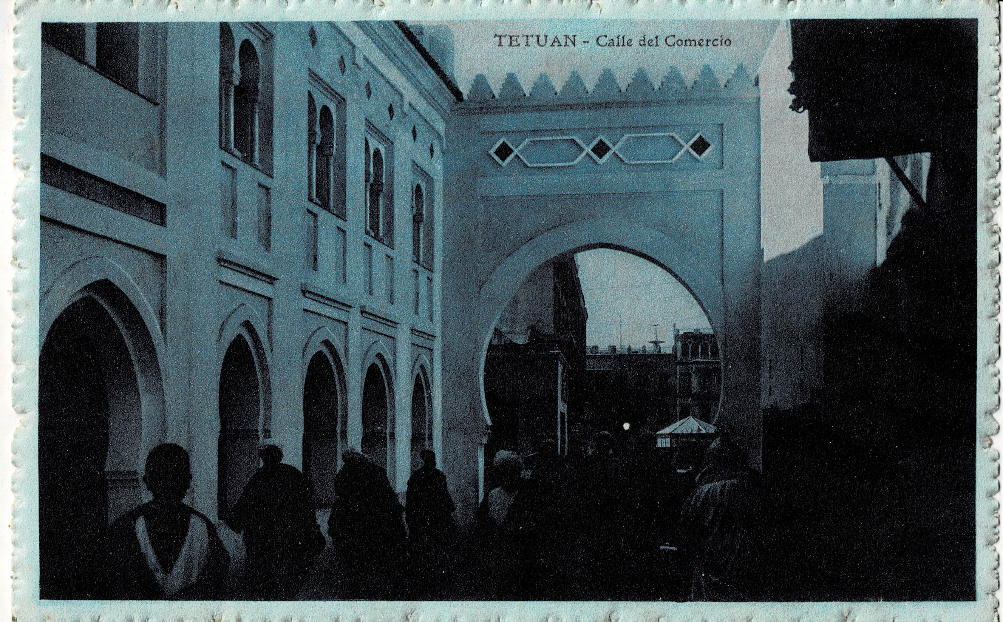 POSTAL DE TETUAN. CALLE DEL COMERCIO