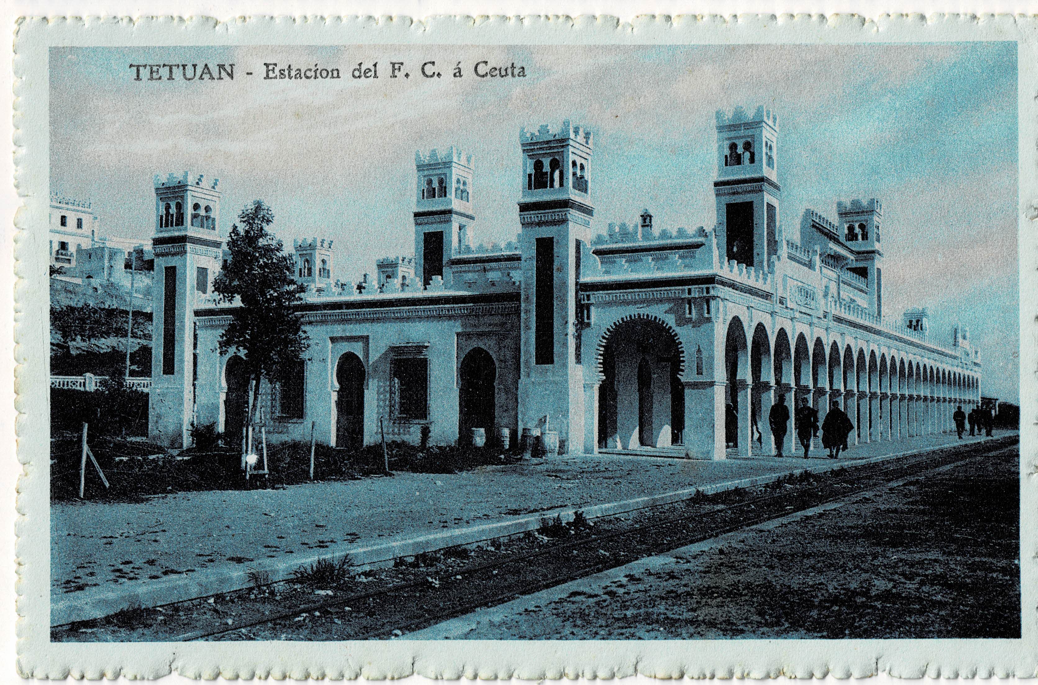 POSTAL DE TETUAN. ESTACION DEL F.C. A CEUTA