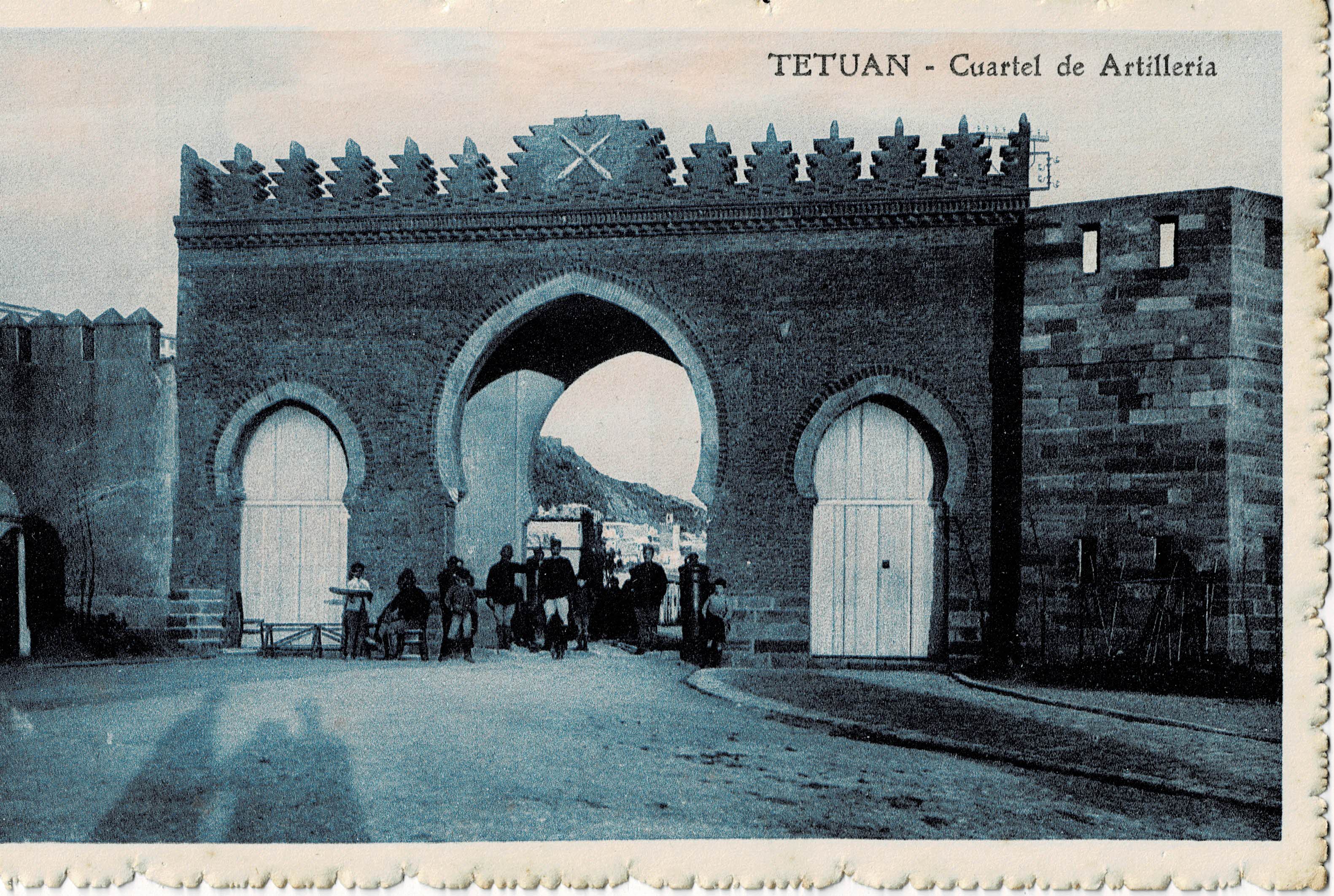 POSTAL DE TETUAN. CUARTEL DE ARTILLERIA