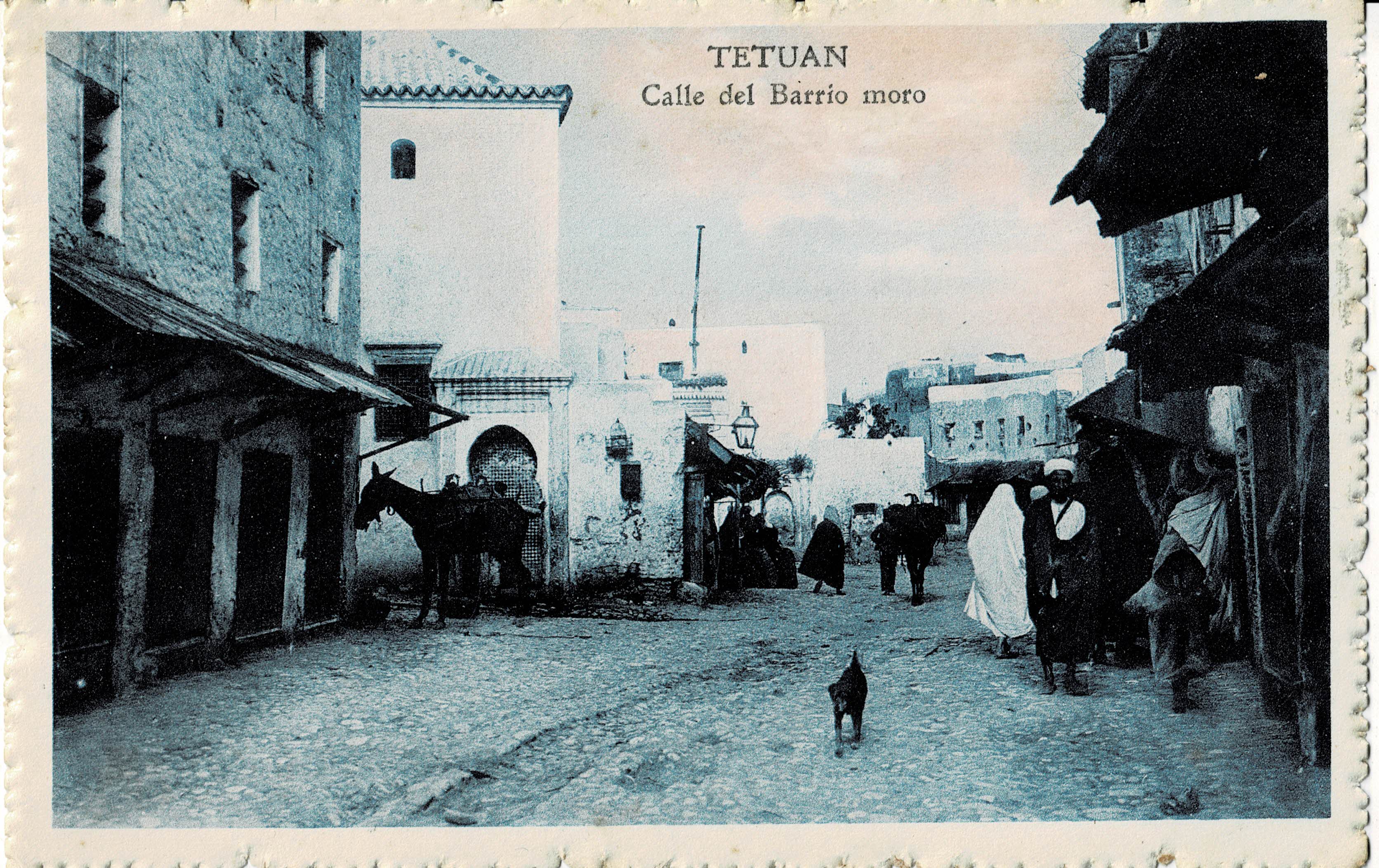 POSTAL DE TETUAN. CALLE DEL BARRIO MORO
