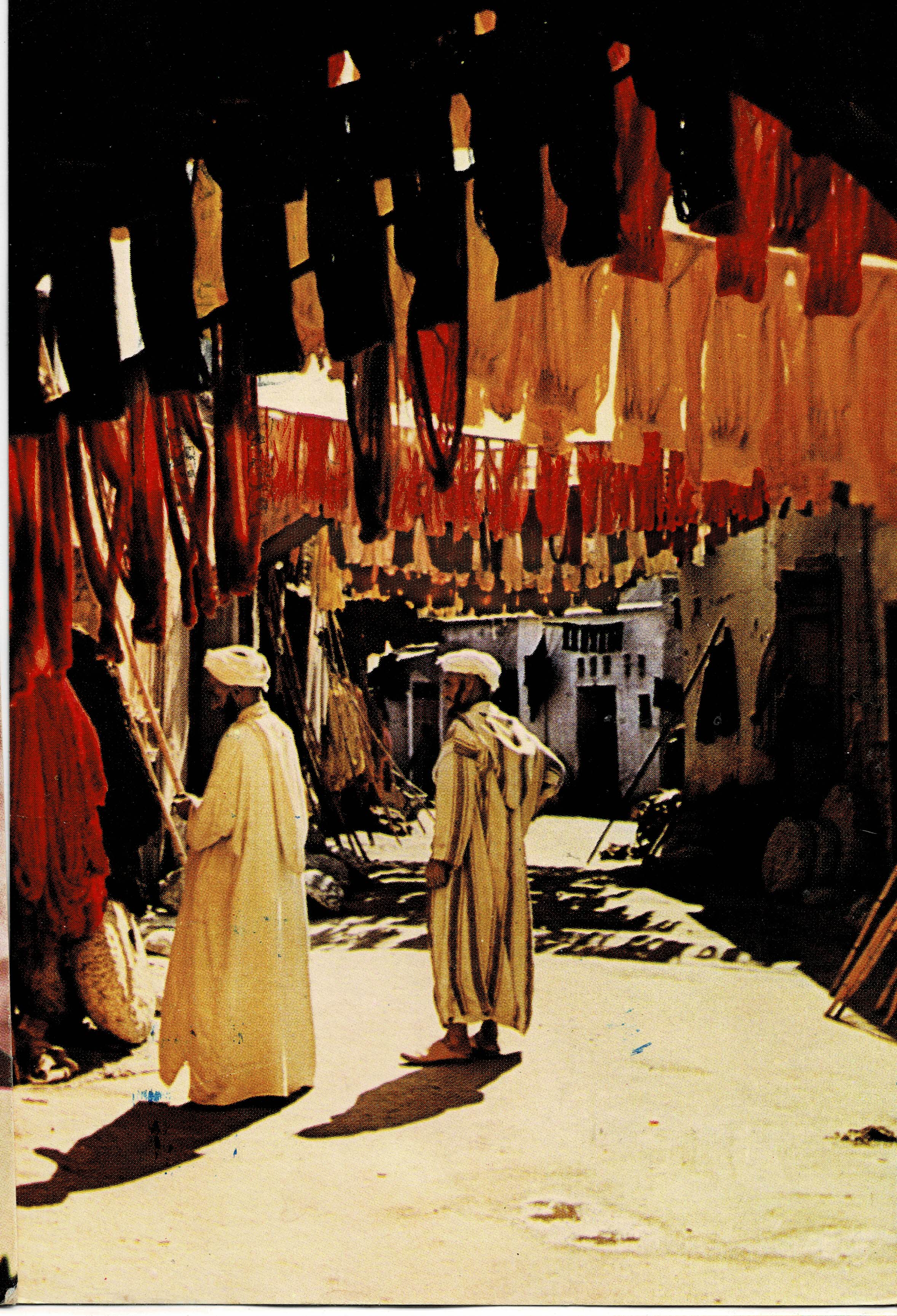 POSTAL DE MARRUECOS. EL BARRIO DE LOS TINTOREROS