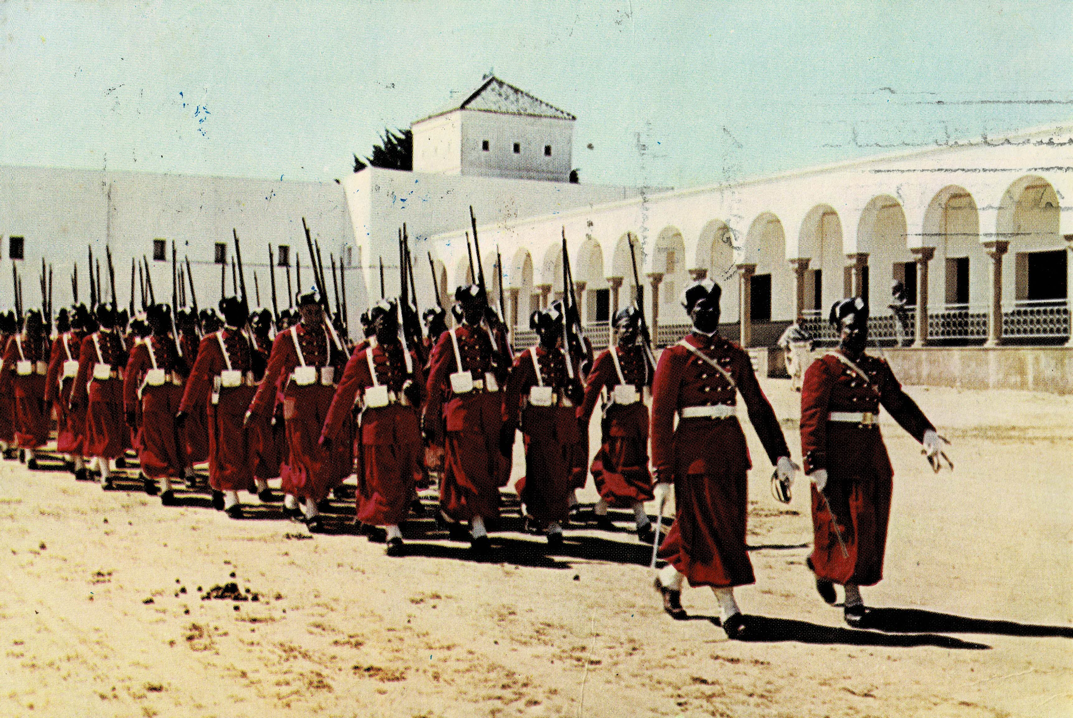 POSTAL DE MARRUECOS. RABAT INFANTERIA DE LA GUARDIA NEGRA