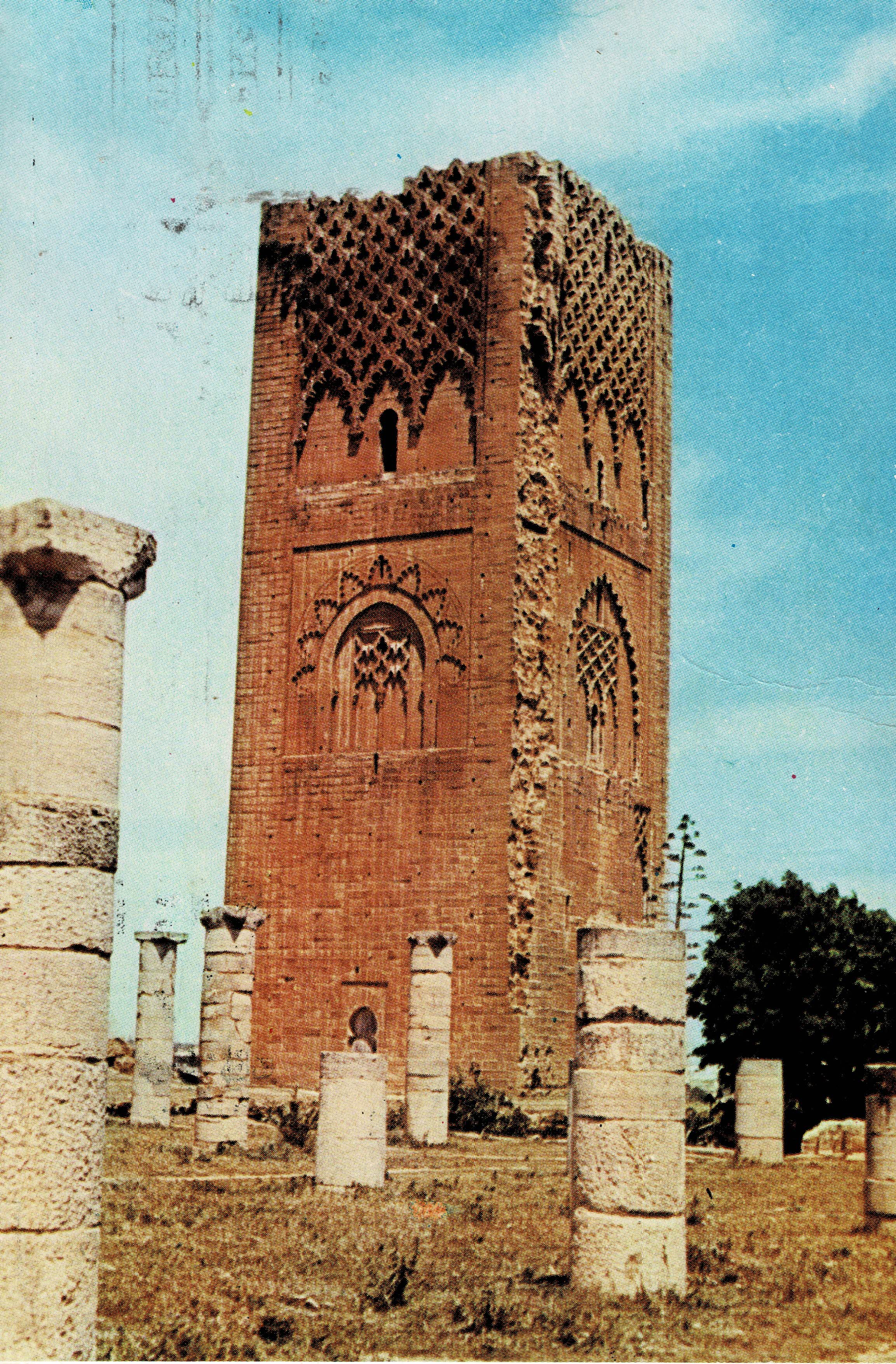 POSTAL DE MARRUECOS. RABAT TORRE HASSAN