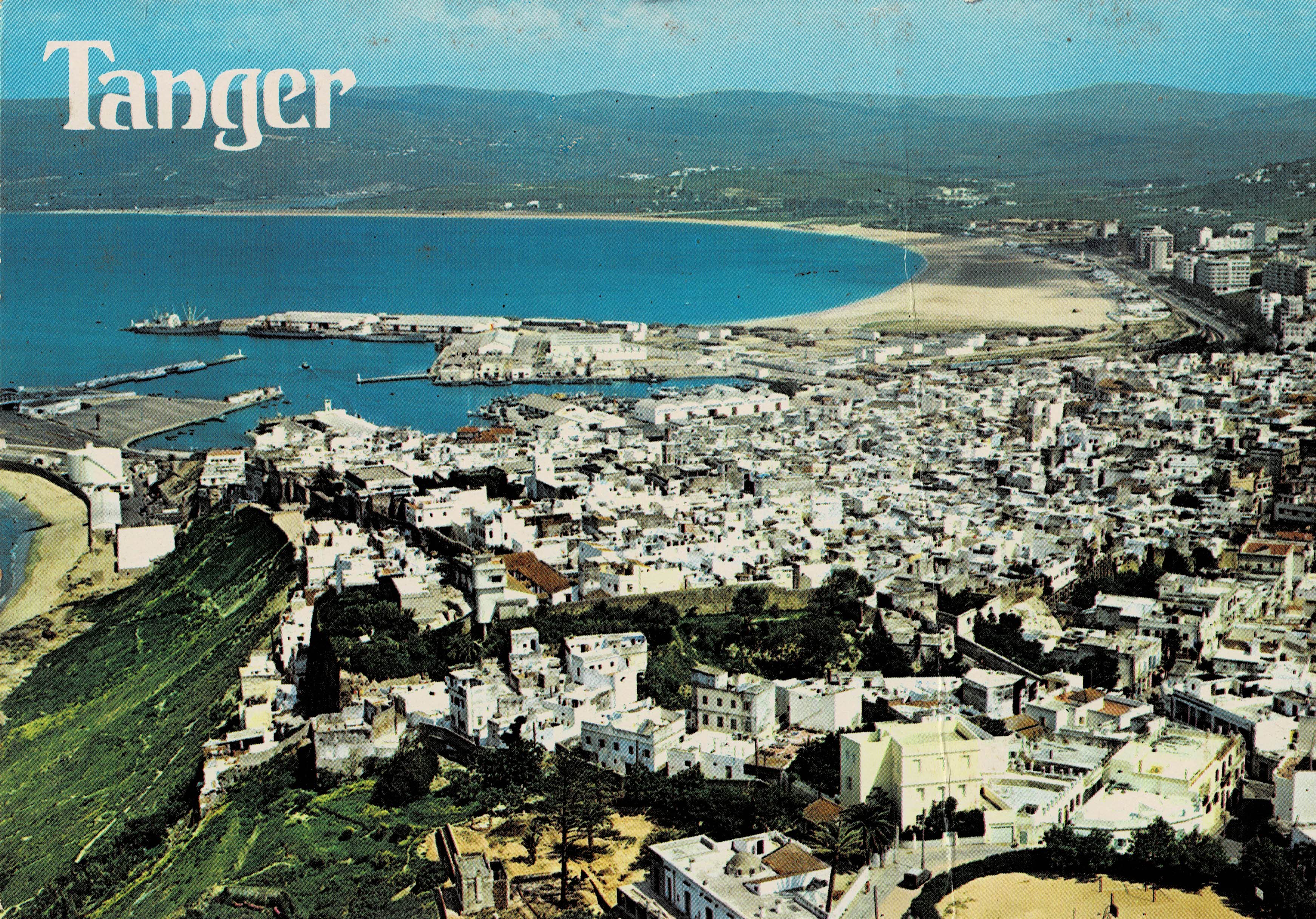 POSTAL DE MARRUECOS. TANGER VUE AÉRIENNE