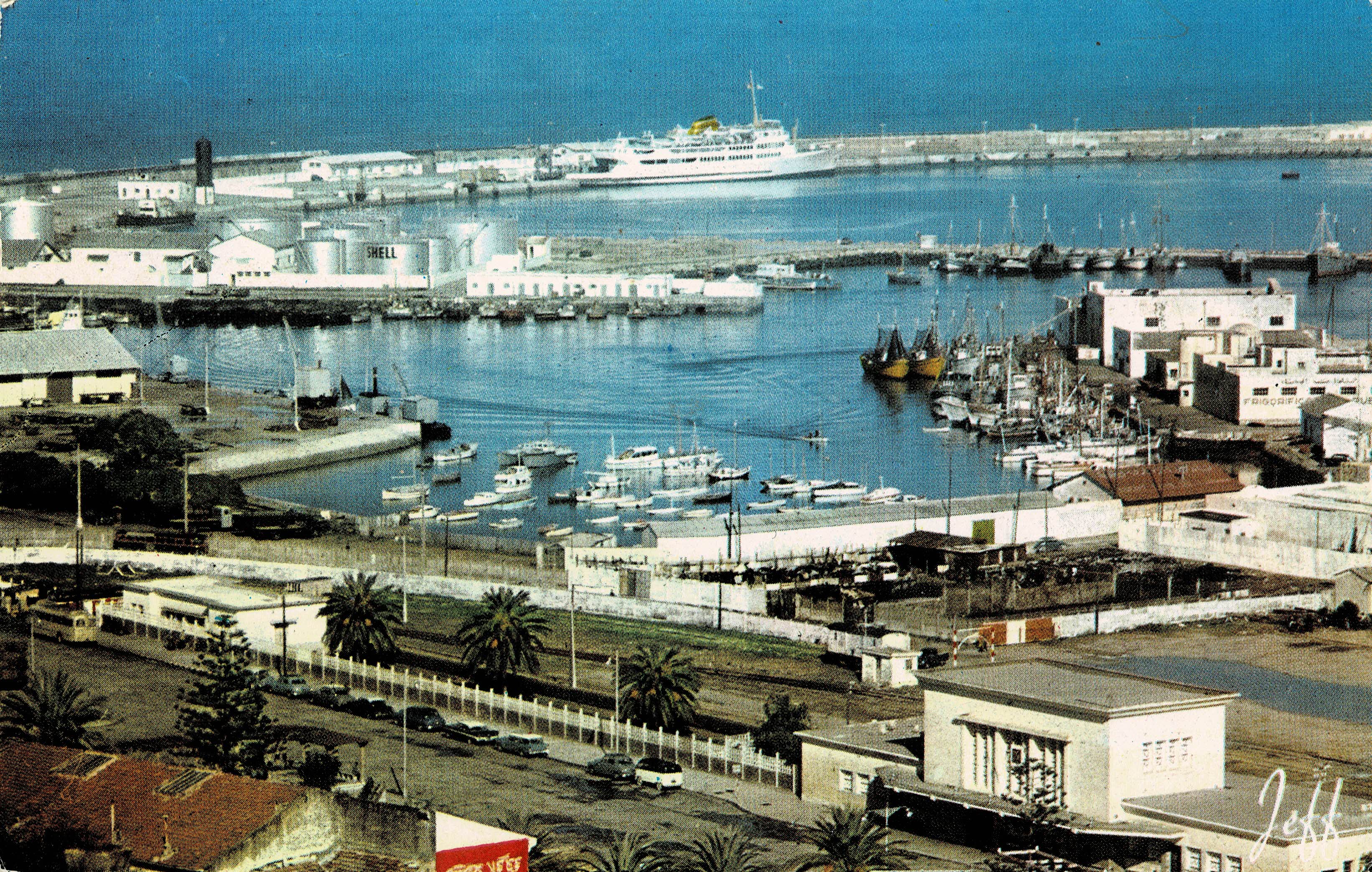 POSTAL DE MARRUECOS. TANGER LA GARE ET LE PORT