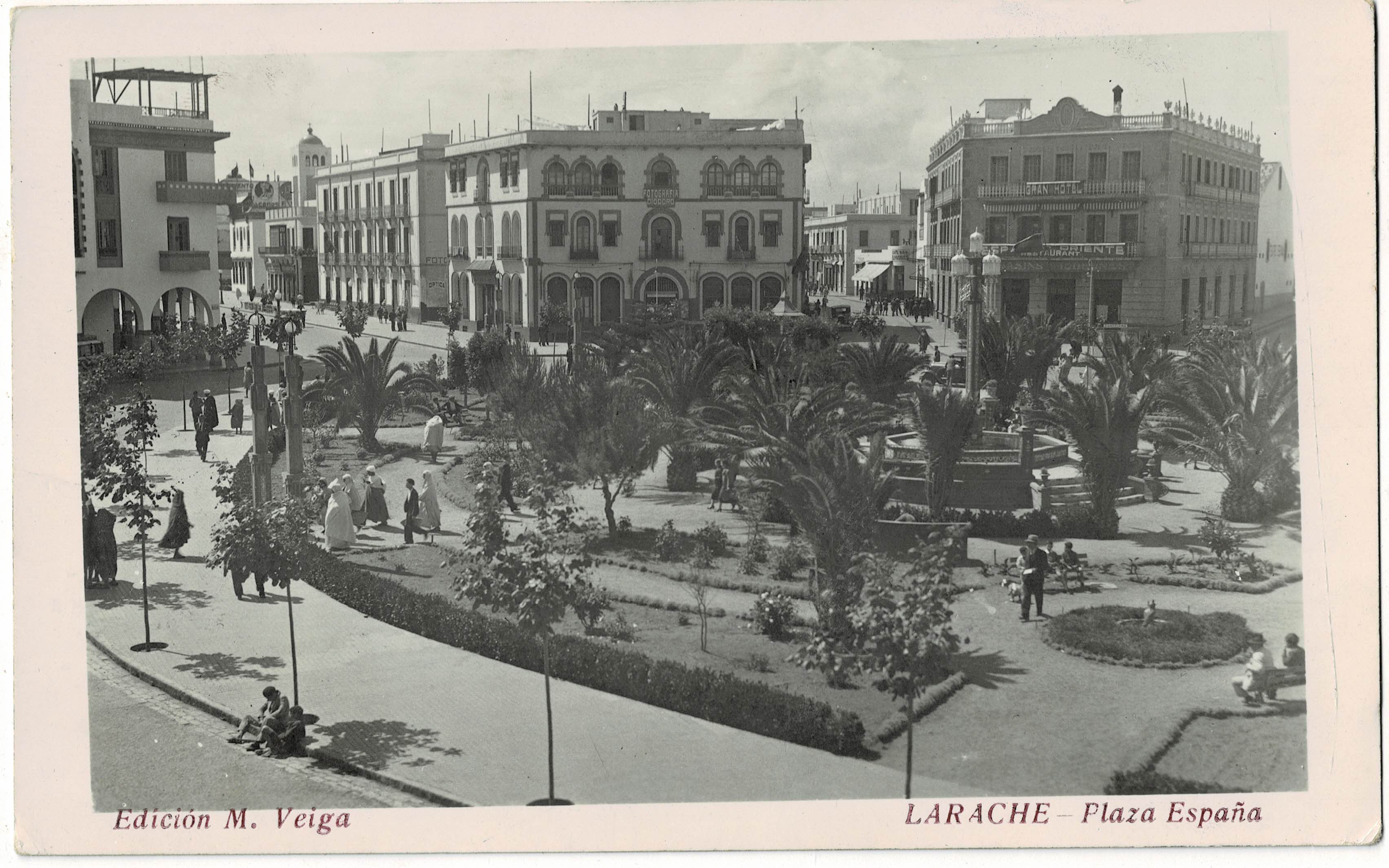 POSTAL DE MARRUECOS. LARACHE PLAZA DE ESPAÑA