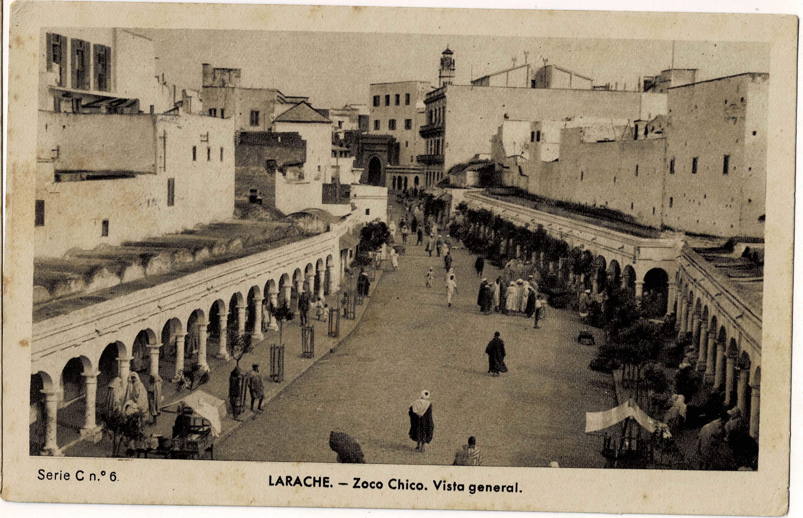 POSTAL DE MARRUECOS. LARACHE. ZOCO CHICO. VISTA GENERAL