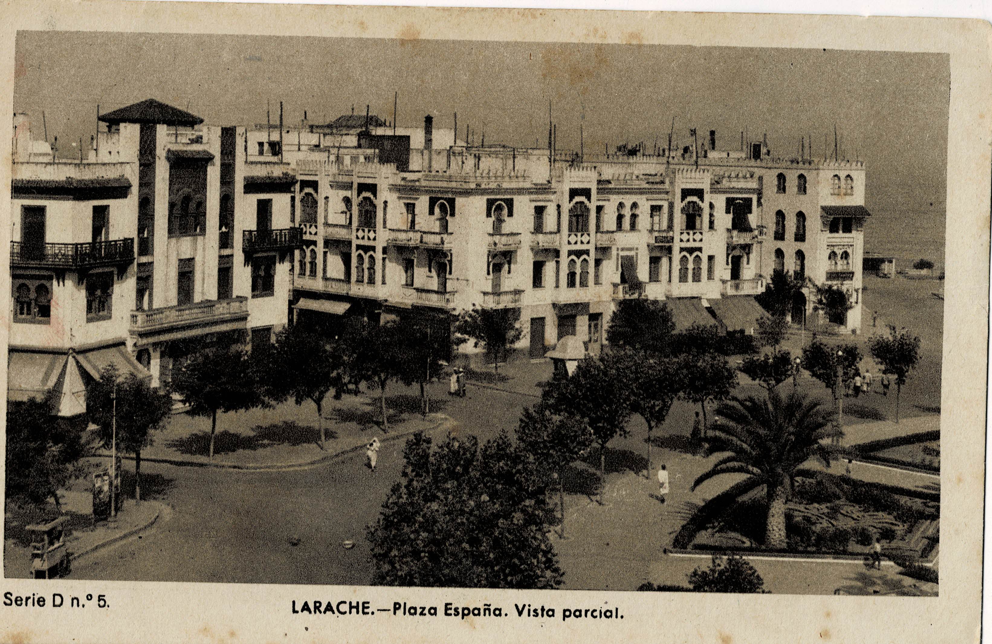 POSTAL DE MARRUECOS. LARACHE. PLAZA DE ESPAÑA. VISTA PARCIAL