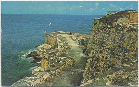 POSTAL DE PUERTO RICO. EL MORRO FORT ANDA CASTLE, OLD SAN JUAN