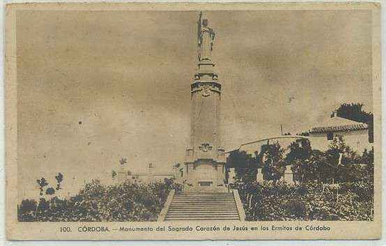 POSTAL DE ARGENTINA. CORDOBA. MONUMENTO AL SAGRADO CORAZON DE JESUS EN LA HERMITA