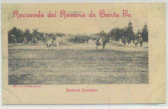 POSTAL DE ARGENTINA. RECUERDO DEL ROSARIO DE SANTA FE. BOULEVARD SANTAFECINO