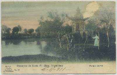 POSTAL DE ARGENTINA. RECUERDO DE SANTA FE. PARQUE GALVEZ