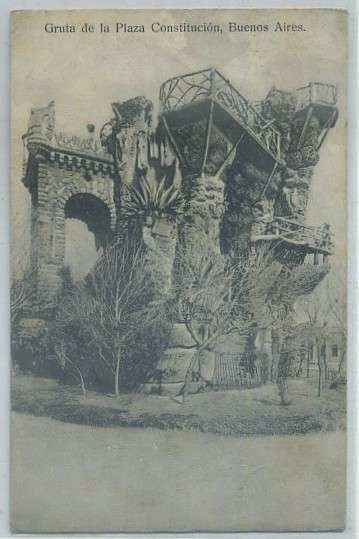 POSTAL DE ARGENTINA. BUENOS AIRES. GRUTA DE LA PLAZA CONSTITUCION