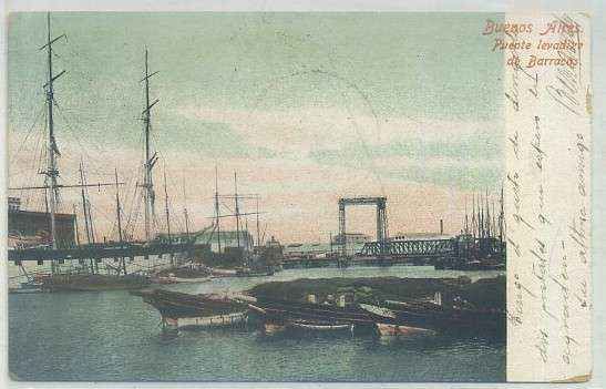 POSTAL DE ARGENTINA. BUENOS AIRES. PUENTE LEVADIZO DE BARRACAS