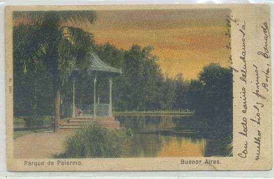 POSTAL DE ARGENTINA. BUENOS AIRES. PARQUE DE PALERMO