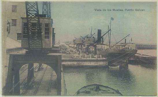POSTAL DE ARGENTINA. BAHIA BLANCA. PUERTO GALVAN. VISTA DE LOS MUELLES