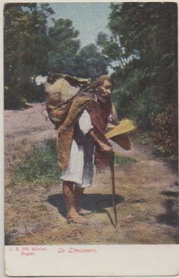 POSTAL DE MEXICO. UN LIMOSNERO