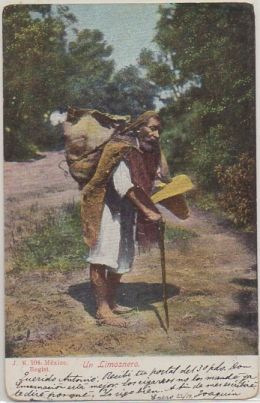 POSTAL DE MEXICO. UN LIMOSNERO