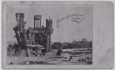 POSTAL DE ARGENTINA. BUENOS AIRES. PLAZA COSTITUCION. LA GRUTA. FORMATO EN ALUMINIO
