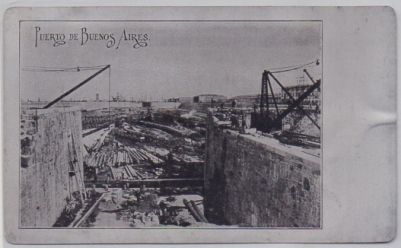 POSTAL DE ARGENTINA. BUENOS AIRES. PUERTO. FORMATO EN ALUMINIO