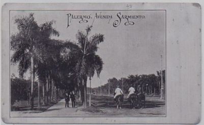 POSTAL DE ARGENTINA. PALERMO. AVENIDA SARMIENTO. FORMATO EN ALUMINIO