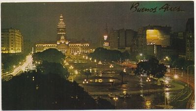 POSTAL DE ARGENTINA. BUENOS AIRES. VISTA NOCTURNA