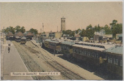 POSTAL DE ARGENTINA. ROSARIO DE SANTA FE. ESTACION  F.C.C.A.