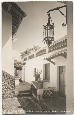 POSTAL DE MEXICO. DETALLE DEL HOTEL RANCHO TELVA