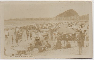 POSTAL DE BRASIL. RIO DE JANEIRO. PRAIA DE COPACABANA