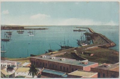POSTAL ANTIGUA DE ALMERIA. VISTA DEL MUELLE