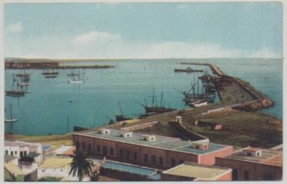 POSTAL ANTIGUA DE ALMERIA. VISTA DEL MUELLE