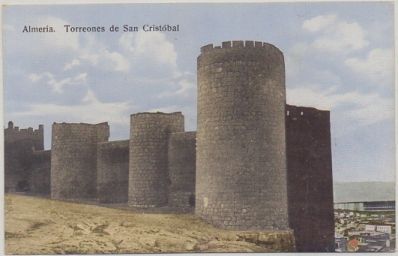 POSTAL ANTIGUA DE ALMERIA. TORREONES DE SAN CRISTOBAL
