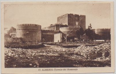 POSTAL ANTIGUA DE ALMERIA. TORREON DEL HOMENAJE Nº 13