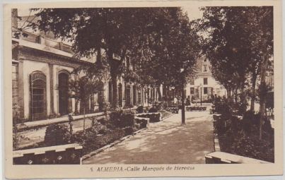 POSTAL ANTIGUA DE ALMERIA. CALLE MARQUES DE HEREDIA Nº 5