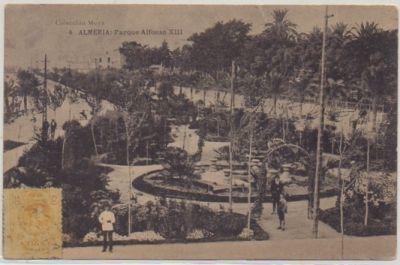 POSTAL ANTIGUA DE ALMERIA. PARQUE ALFONSO Xlll