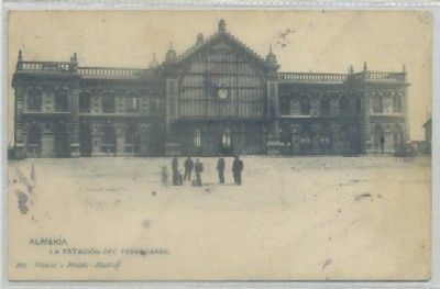 POSTAL ANTIGUA DE ALMERIA. LA ESTACION DEL FERROCARRIL Nº 599