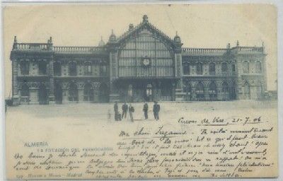 POSTAL ANTIGUA DE ALMERIA. LA ESTACION DEL FERROCARRIL Nº 599