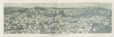 POSTAL ANTIGUA DE ALMERIA. PANORAMA DE LA CIUDAD. POSTAL DOBLE Nº 4 Y 5